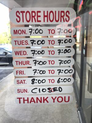 Store Hours