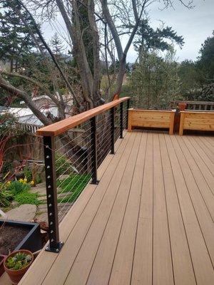 Deck with Cable Railing