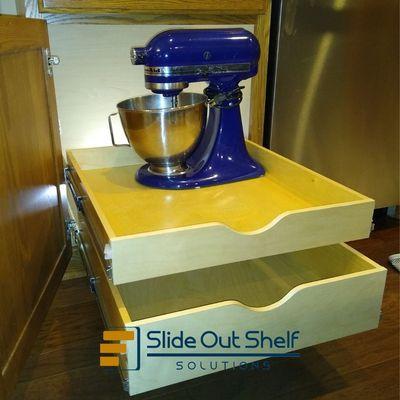 Slide out shelves are built to last and hold all your items; up to 100 pounds can be loaded on to your shelves!