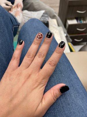 Gel manicure with design