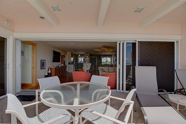 Penthouse condo #412 balcony dining area