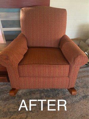 After reupholstering