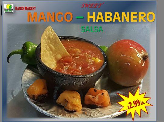 Came in and try our new salsa...... MANGO HABANERO........