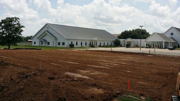 New church parking lot.