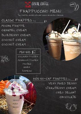 Frappe Menu + Kids options for summer!