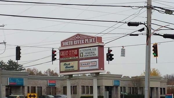 Office location sign.  North River Place