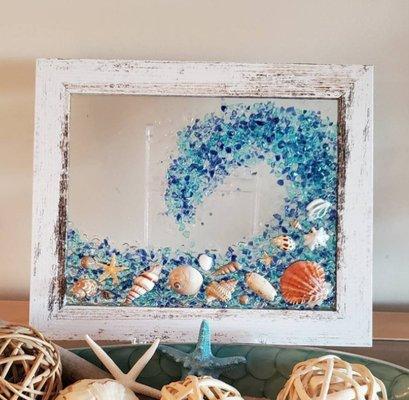 Sea Glass Resin Art