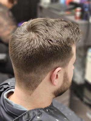 The Mane Cut- general haircut with neck shave styled to desired look