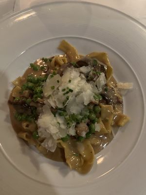 Fresh Tagliatelle With Toasted Proscuitto