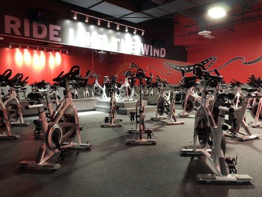 Cycling studio for exhilarating spin classes