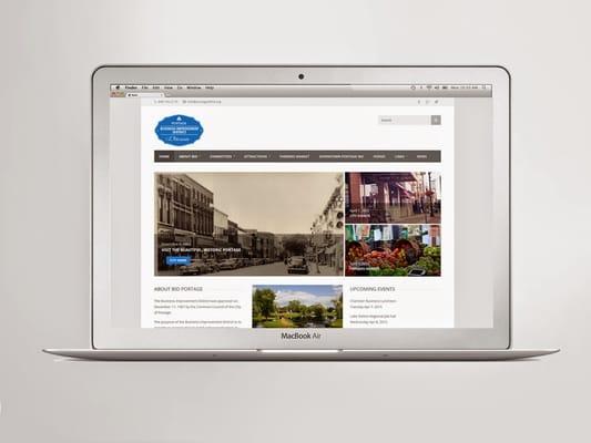 Portage Bid website done for the business improvement district.