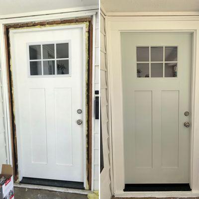 Door trim & painting