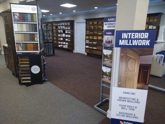 Builders FirstSource building materials showroom in Clinton Township, MI interior millwork.