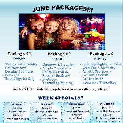 Don't miss out on our everyday packages and discounts on all services!!!