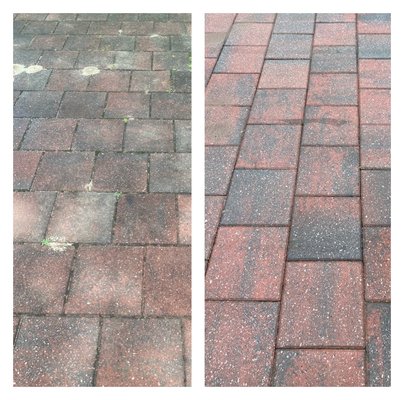 Patio before and after