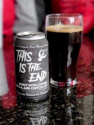 This is The End (of 2020) creamy 10% ABV Stout. Great beer to end the crappiest year ever with!