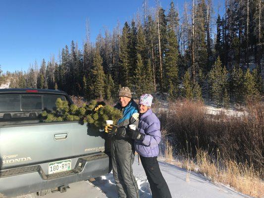 Our tree hunting friends who also scored!