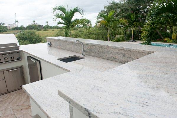 Residential Customer Outdoor Kitchen Countertop Install