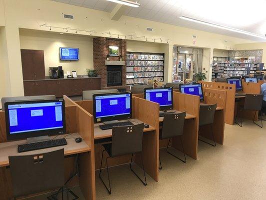 24 public access computers