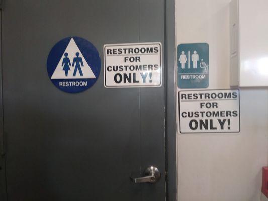 There is no public restroom here!