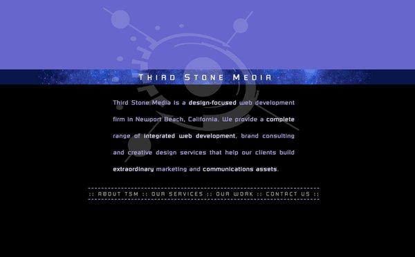 Third Stone Media's website, 2003.