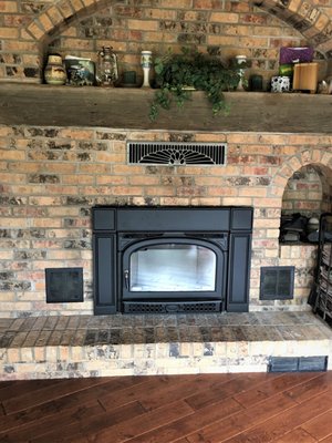 Great American Fireplace install, Vermont Castings Montpelier wood insert