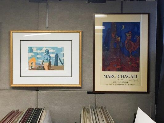 Ready to hang signed and unsigned posters like this 1968 "Le Domaine Enchante (VI)" and Marc Chagall