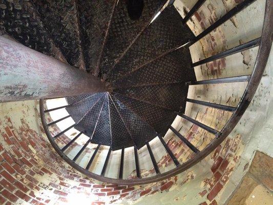 Stairs hiding in a pillar