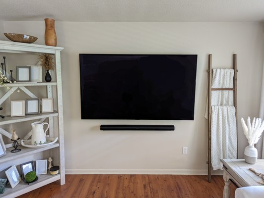 77" OLED with Sonos Arc  - all wires concealed