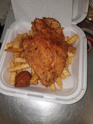 Turkey Chop and Fries