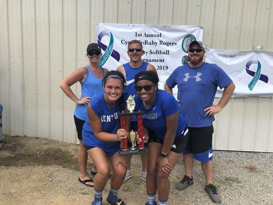 3rd place-1st annual Cynclaire Ruby Rogers Charity Softball Tournament