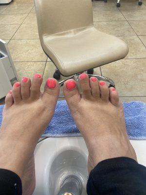 Pedicure with powder