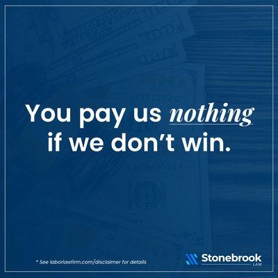 Our Fresno law office works on contingency. We only take a percentage from the recovery we win. So, no recovery, no fees or costs.