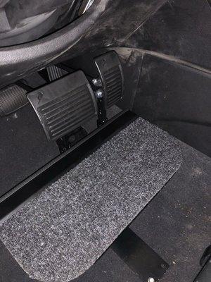 Stamp pedal extensions installed on my 2012 Huyndai Sonata.