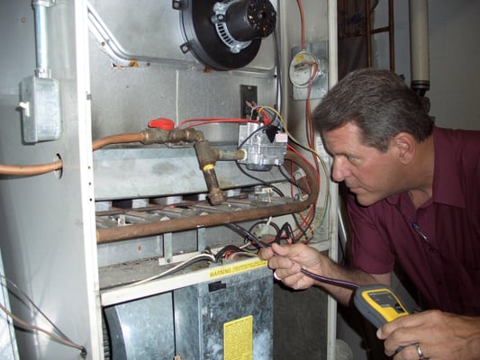 INSPECTION THE GAS FURNACE