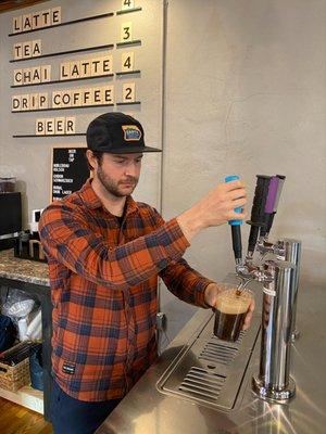 Grap a beer or coffee at Earth Mountain Bicycle