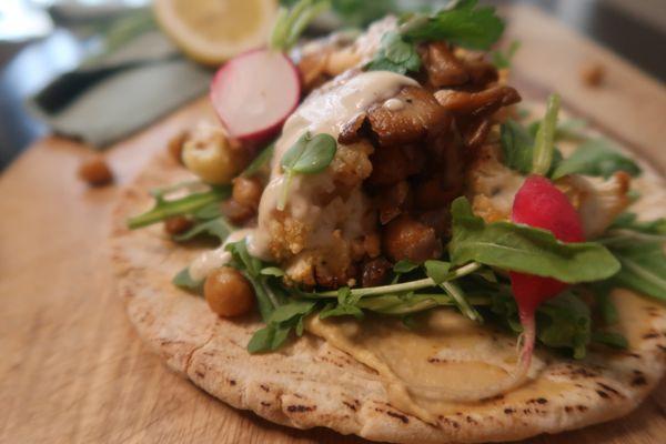 Cauliflower chickpea wrap