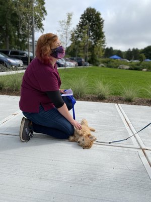 Why not get a belly rub while your mom consults with a CAH technician?