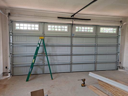 A 16×7 amarr garage door with sunlight vision inserts.A recommended door for your beautiful home!