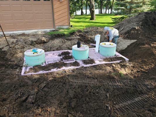 Septic Tanks Being Installed