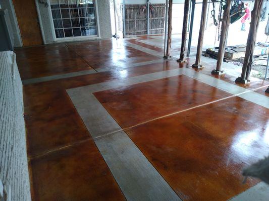 Acid Stained Patio