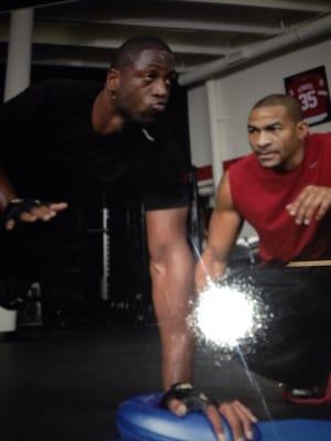 Ed Downs training D Wade