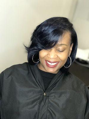 Silk press on 100% natural hair