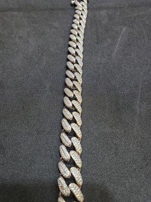 Cuban Link with diamonds (necklace or bracelet).