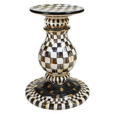 The Courtly Check Pedestal Table base.  A Signature MacKenzie-Childs almost always IN-STOCK at ZAZOU.