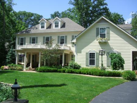 This beautiful Georgian Colonial home in Westerville was one of our exterior painting projects