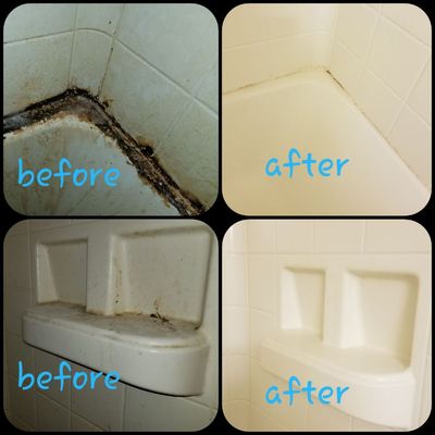 Deep Cleaning on a Bathtub/Shower: Before &After