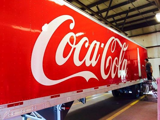 One of the many Coca-Cola Trailers we wrap!