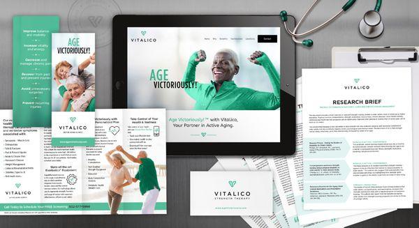 Vitalico branding, website design and more