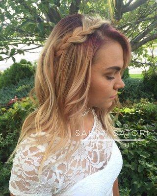 Boho braid pink roots dance style